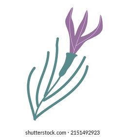 Vector illustration of abstract purple flower
