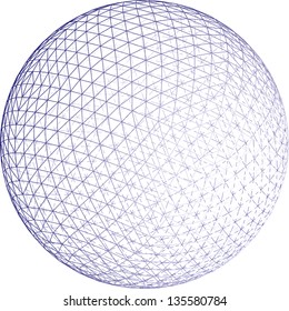 Vector illustration of an abstract purple globe.