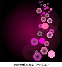 Vector illustration of Abstract purple with pink sequins.