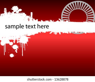 vector illustration of abstract red background grunge
