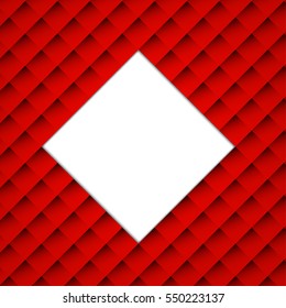Vector illustration abstract  red background with frame for card or cover