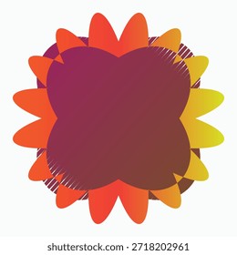 Ilustración vectorial de una flor roja abstracta en forma de corazón sobre un fondo blanco, diseñada como un símbolo floral romántico para una tarjeta de San Valentín o Anuncio de vacaciones...