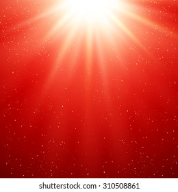 Vector  illustration Abstract red magic light background