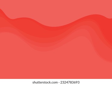 Vector illustration abstract red and pink wave background. Dynamic shape combination patterns wallpaper for business presentation, banner, cover flyer, brochure, and poster. Elegant, cheerfull, brave