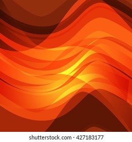 Vector illustration  abstract and  red  wave background