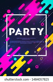 Vector Illustration Abstract Retro Background Party Poster