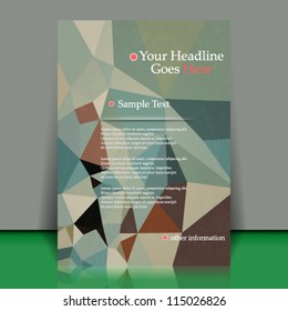 Vector illustration abstract retro geometric background flyer - eps10