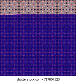 Vector illustration. Abstract retro seamless pattern of geometric shapes. Geometric hipster tiles background. Colorful mosaic backdrop in blue, neutral and pink colors.