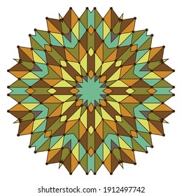 Vector illustration with abstract rosette. Illustration 10 version