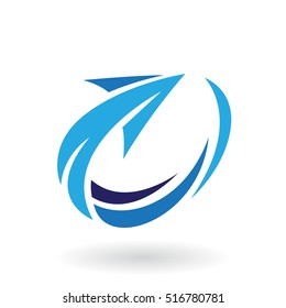 Vector Illustration of Abstract Rotating Arrow Icon isolated on a white background