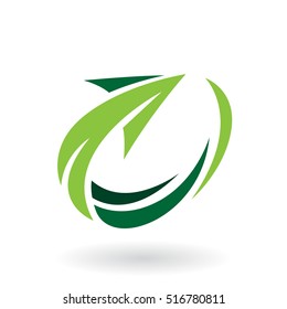 Vector Illustration of Abstract Rotating Arrow Icon isolated on a white background