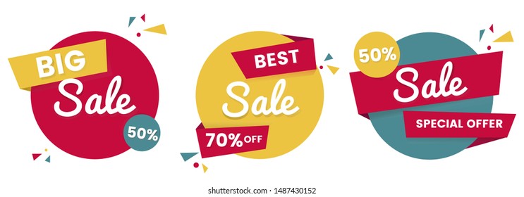 Vector illustration of abstract sale banners.