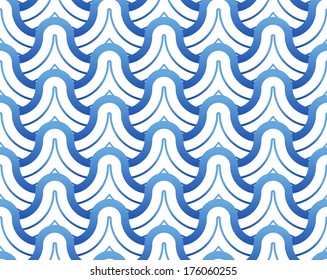 Vector illustration: abstract sea wavy seamless pattern 