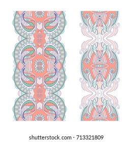 Vector illustration. Abstract seamless border pattern in modern style.