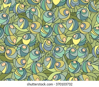Vector Illustration. Abstract seamless floral pattern