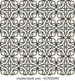 Vector illustration of abstract seamless geometric islamic wallpaper pattern for your design
