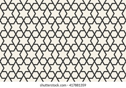 Vector illustration of abstract seamless geometric islamic wallpaper pattern for your design