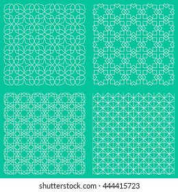 Vector illustration of abstract seamless geometric islamic wallpaper patterns for your design