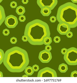 Vector illustration. Abstract seamless pattern, natural dark and light green 
colors. Design for wrapper, pack paper, cover, fabric makers.