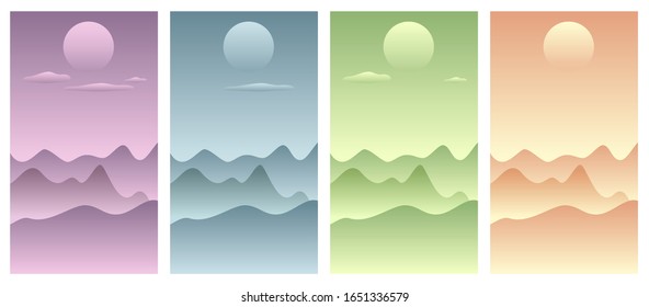 Ilustración vectorial del fondo de las temporadas abstractas.