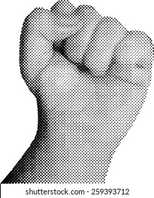 Vector illustration of  abstract  to shake one's fist at someone