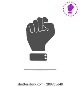 Vector illustration of abstract to shake one's fist at someone