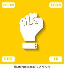 Vector illustration of abstract to shake one's fist at someone