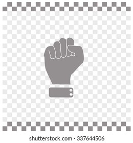Vector illustration of abstract to shake one's fist at someone.