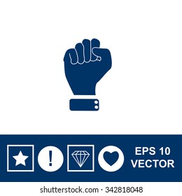 Vector illustration of abstract to shake one's fist at someone.
