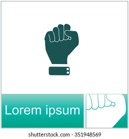 Vector illustration of abstract to shake one's fist at someone.