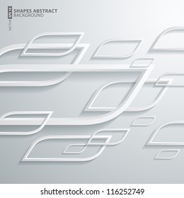Vector illustration abstract shape 3D background design