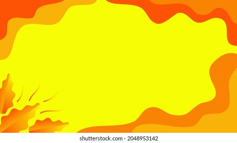 Vector Illustration Abstract Shape Background with Natural and Organic shapes. Autumn Background for Banner, Poster, Wallpaper, Landing Page.