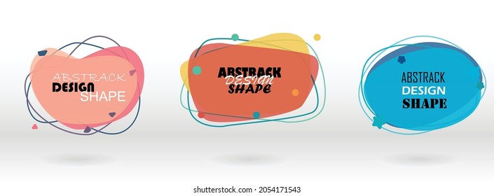 Vector illustration abstract shape. colorful creative frames for advertising text, with the effect of imposing. modern graphical design business cards, invitations, gift cards, flyers ,brochures