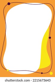 Abstrakte Vektorgrafik-Form. bunter kreativem Rahmen für Werbetext, mit der Wirkung von imposant. Moderne grafische Design-Visitenkarte, Einladung, Geschenkkarte, Flyer, Broschüre. Orange