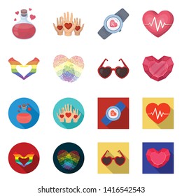 Vector illustration of abstract and shape icon. Set of abstract and love stock vector illustration.