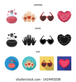 Vector illustration of abstract and shape icon. Collection of abstract and love stock vector illustration.