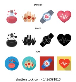 Vector illustration of abstract and shape icon. Set of abstract and love stock vector illustration.