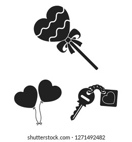 Vector illustration of abstract and shape logo. Collection of abstract and love vector icon for stock.
