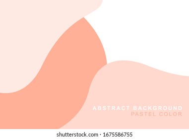 Vector illustration of abstract shape in pastel colors template