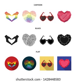 Vector illustration of abstract and shape symbol. Set of abstract and love stock vector illustration.
