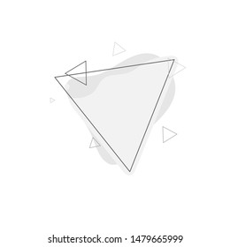 vector illustration abstract shape with triangle line. creative frames for advertising text, modern graphical design business cards, invitations, gift cards, flyers ,brochures