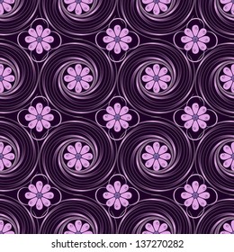 vector illustration of abstract shapes and flowers