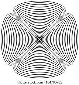 Vector illustration of abstract shapes of the lines.