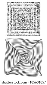 Vector illustration of abstract shapes of the lines.