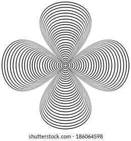 Vector illustration of abstract shapes of the lines.