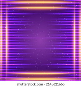 Vector illustration with abstract shining lines on blue background for design