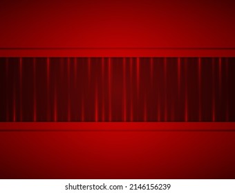 Vector illustration with abstract shining lines on red background for design