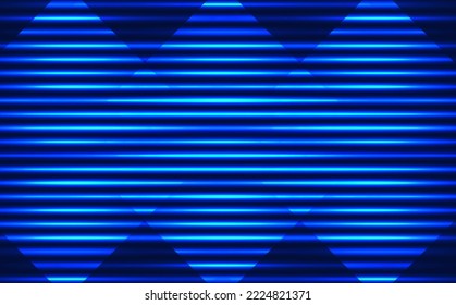 Vector illustration with abstract shining lines on blue background for design