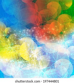 Vector illustration of  abstract shining stars
