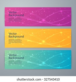 Vector illustration of abstract shiny background banner.